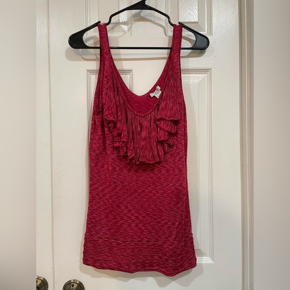 Cache Ruffled Tank Top